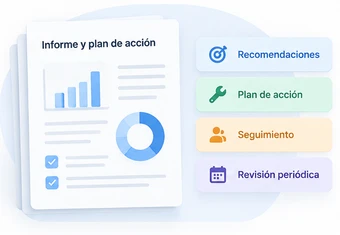 Ilustración conceptual de recomendaciones y posibles medidas preventivas a partir de una revisión; no es una captura del producto.